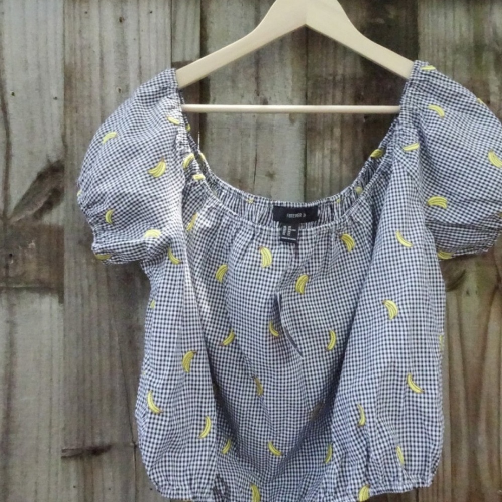 Forever 21 crop off the shoulder top